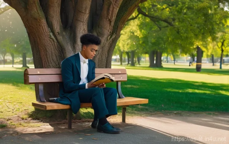고전 문학 필독서 - **Prompt:** A cozy, antique-style armchair sits in a warmly lit living room, filled with bookshelves...